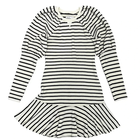 FREE PEOPLE SAYLOR Lili Mini Striped Drop Waist Sweater Dress Long Sleeve XS. - Picture 3 of 12